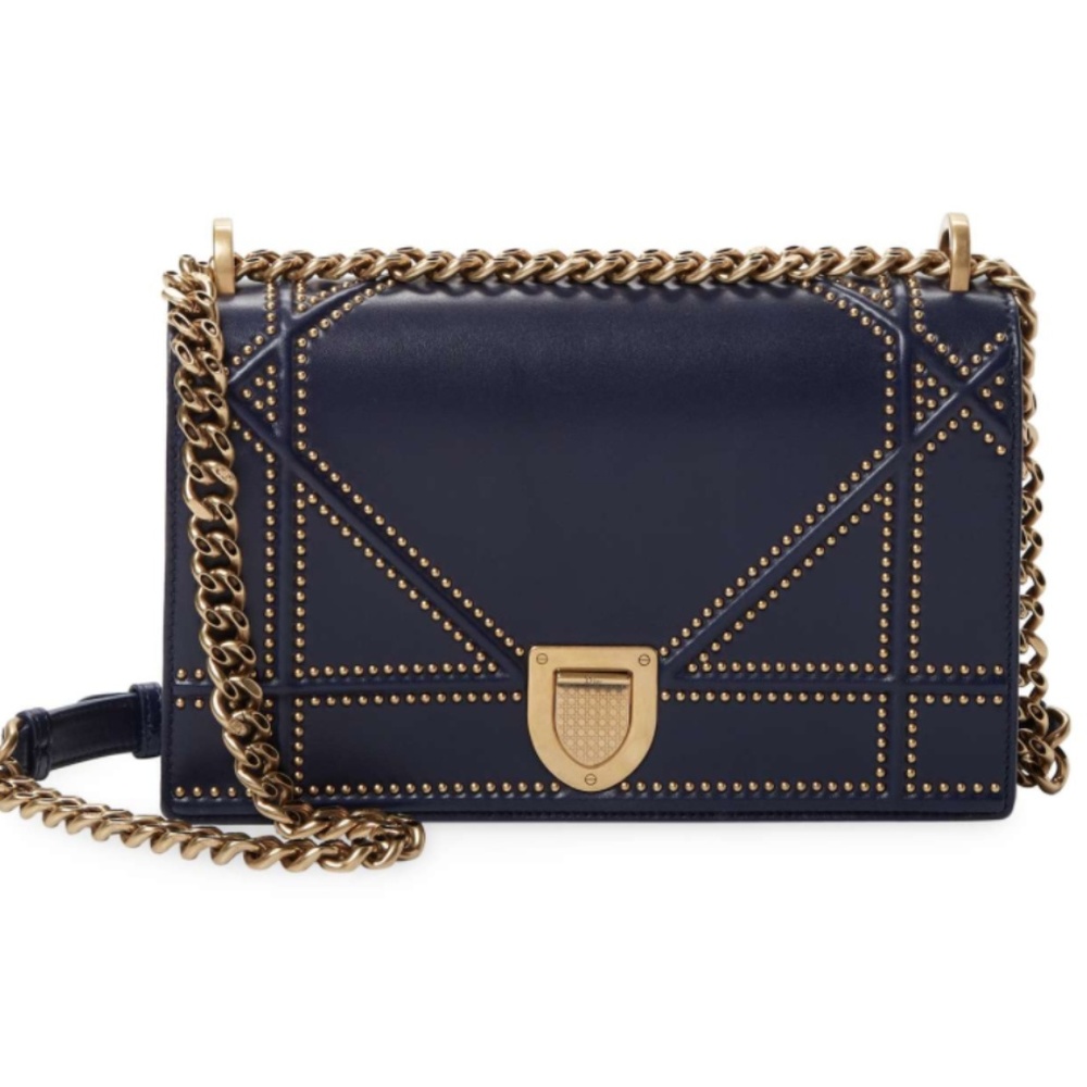 Dior Diorama Crossbody - Indigo Studded Lambskin
